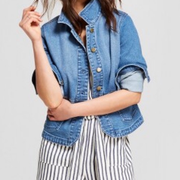 BRAND NEW Gauze Denim Blazer Jacket - XL - Picture 2 of 6